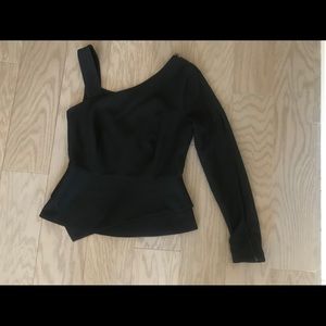 Black one sleeve top